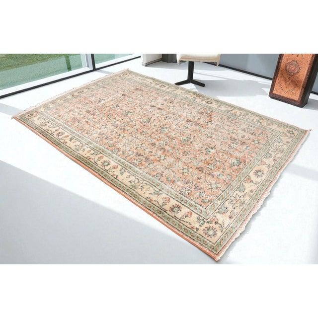 1950s Anatolian Floor Wool Turkish Rug For Sale - Image 6 of 10