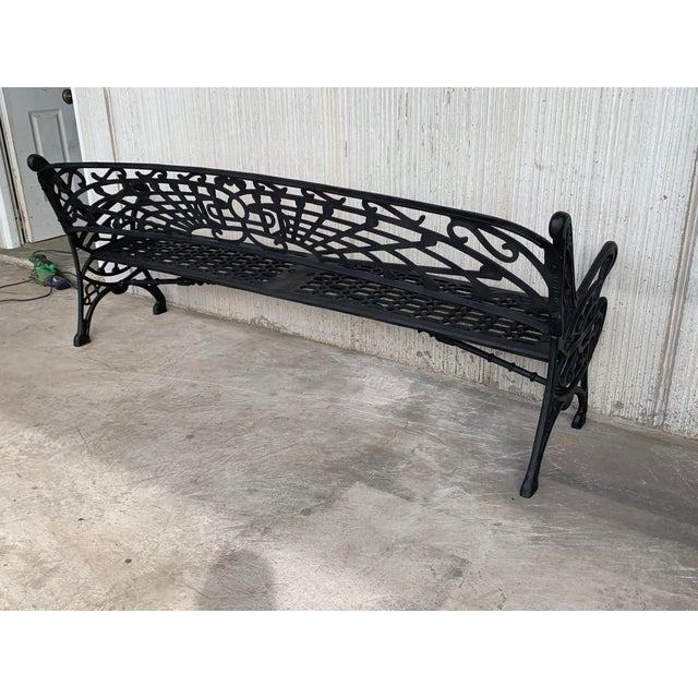 New Large Black Cast Aluminum Garden or Park Bench | Chairish (640 x 640 Pixel)