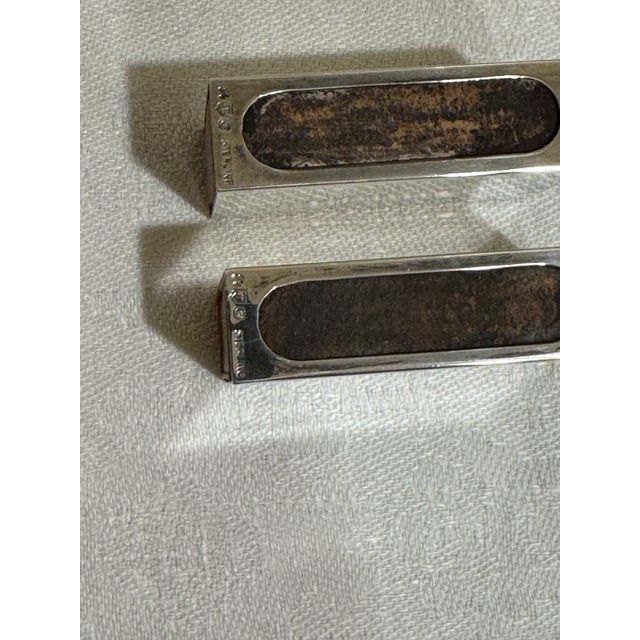 Mid-Century Modern Pair Vintage Gorham Sterling Match Box Covers For Sale - Image 3 of 4