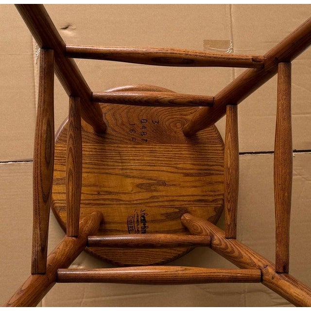 Mid 20th Century Pair of Signed Wooden Stools For Sale In Los Angeles - Image 6 of 6