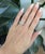 Modern 3Ct Lab Diamond Ring With Lab Diamond Accents: Solid 14k Gold, Asscher Cut 8mm, Size 6.75 For Sale - Image 3 of 8