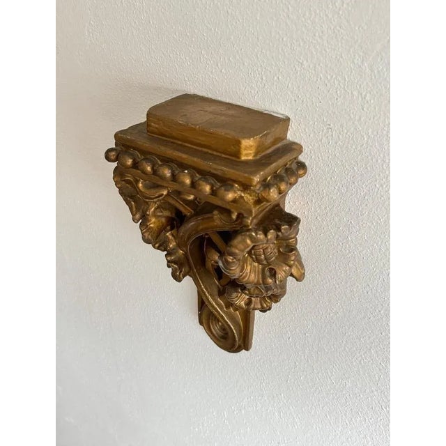 Baroque Vintage Small Wall Shelf, 1950s For Sale - Image 3 of 12