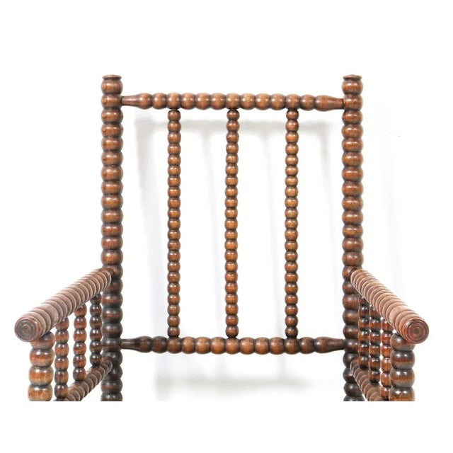 Jacobean Stained Beech Bobbin Armchair, 1900s For Sale - Image 10 of 11