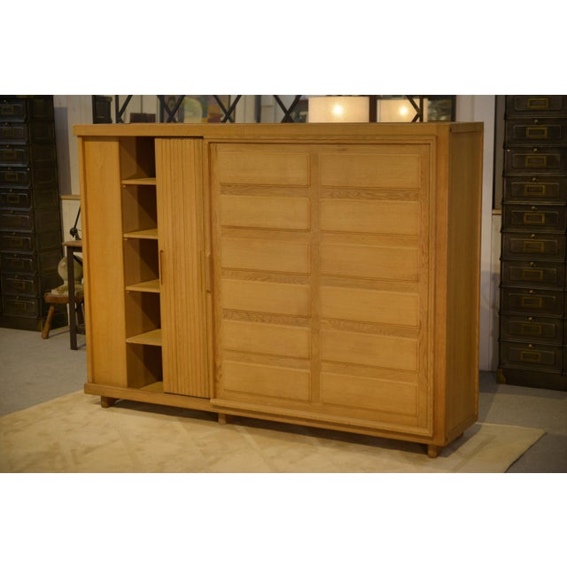 Oak Wardrobe by Guillerme and Chambron, 1950s For Sale - Image 13 of 14