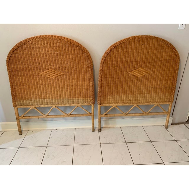 Vintage Wicker Twin HeadboardsA Pair Chairish