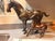 1970s Tang Dynasty Style Brass Horse Sculptures - Matching Pair Set 22” - Unmarked For Sale In Phoenix - Image 6 of 12