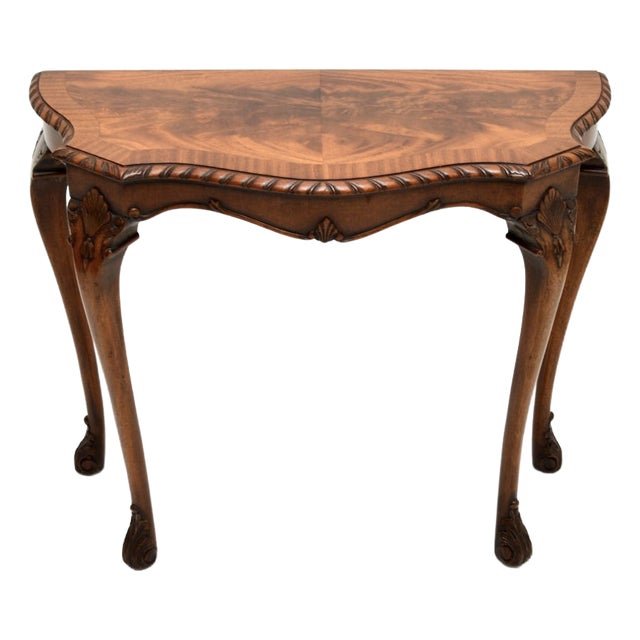 Vintage Queen Anne Style Console Table, 1930 For Sale