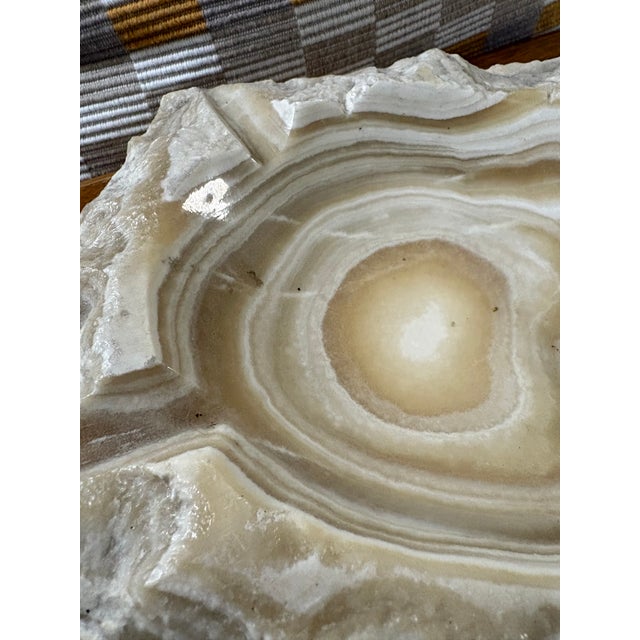 Mid-Century Modern Gorgeous Vintage Milky Onyx Ashtray or CatchAll For Sale - Image 3 of 4