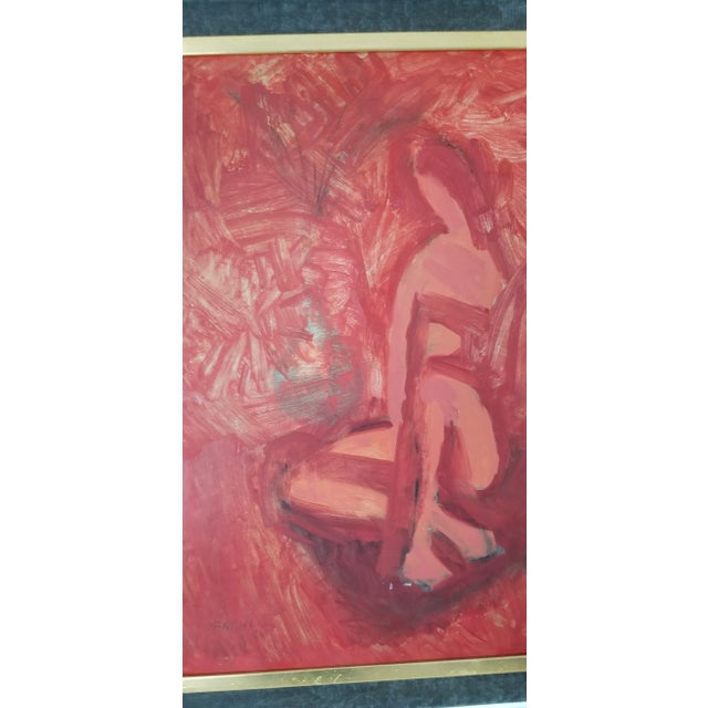 1950s 1954 Farhi Abstract Female Painting/ Sold For Sale - Image 5 of 11
