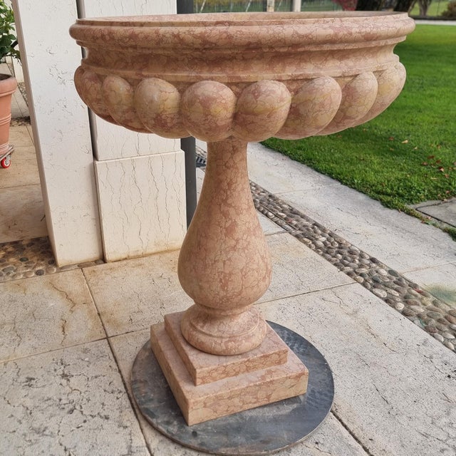 Pink Holy Water Stoups in Pink Verona Marble, 1940s, Set of 2 For Sale - Image 8 of 8