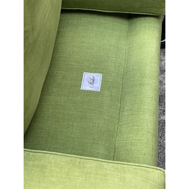 Chartreuse Vintage Baker Chartreuse Roll Arm Sofa For Sale - Image 8 of 12