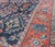 Antique Persian Tabriz Carpet With Botanical Elements in Navy Blue, Red-Orange For Sale In Atlanta - Image 6 of 8