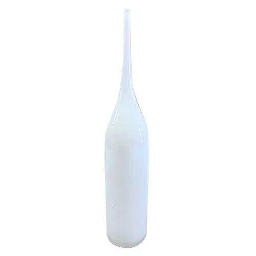 Vintage Tall Abstract White Glass Vase For Sale In Atlanta - Image 6 of 6