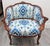 Antique French Louis XV Carved Walnut French Bergère Armchair Ikat 18th Century For Sale - Image 4 of 18