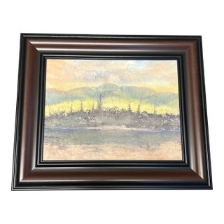 1970’s Original Impressionist Pastel Landscape Painting For Sale