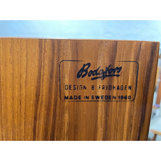 Mid Century Modern Teak Highboard Sideboard | Swedish Credenza by Beril Fridhagen for Bodafors, Vintage Scandinavian Bar Cabinet, 1960s For Sale - Image 15 of 15