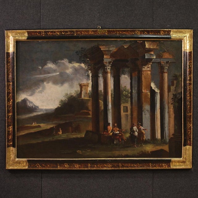 Venetian School Artist, Architectural Capriccio, 1750, Oil on Canvas For Sale - Image 16 of 16