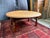 Vintage Round Oak Coffee Table with Drop Leaves, France For Sale - Image 15 of 15