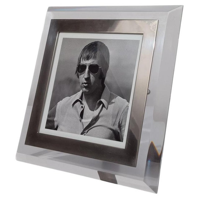 Mid-Century Italian Picture Frame in Acrylic Glass and Chrome, 1970s For Sale - Image 15 of 15