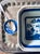 Late 19th Century Antique Chinese Blue & White Export Porcelain Serving Dish | Pagoda Landscape 19th Century For Sale - Image 5 of 12