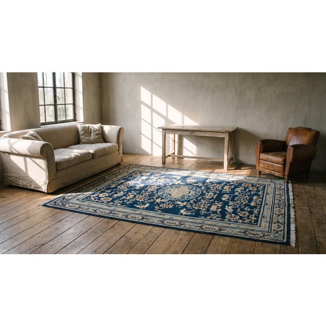Mid-19th Century W. Chinese Ningxia Carpet ( 6'9" x 9'6" - 205 x 290 ) For Sale In New York - Image 6 of 8