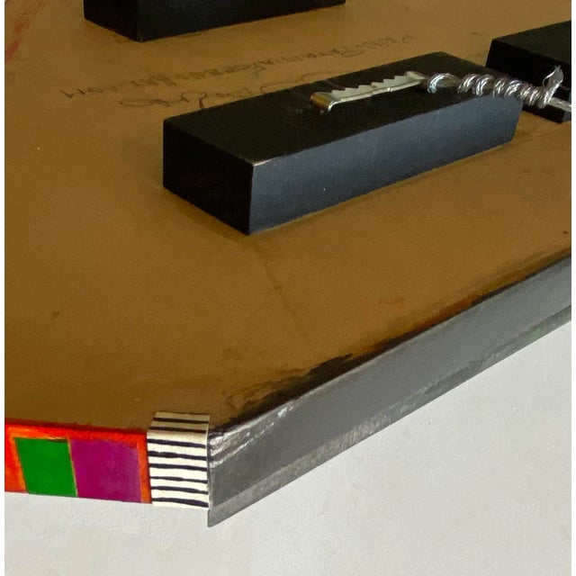 "Chevron" Contemporary Geometric Striped Collage For Sale - Image 10 of 10