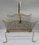 1960s Vintage Mid-Century Brass-Tone Wire Magazine Rack For Sale - Image 5 of 9
