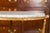 French Vintage Gilt Metal Side Table with Faux Bois Style Legs and Marble Top For Sale - Image 10 of 11