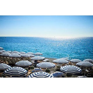 Striped Beach Umbrellas' Contemporary Archival Color Photograph Print From the Original Negative by Paul Viant - 20x24 For Sale
