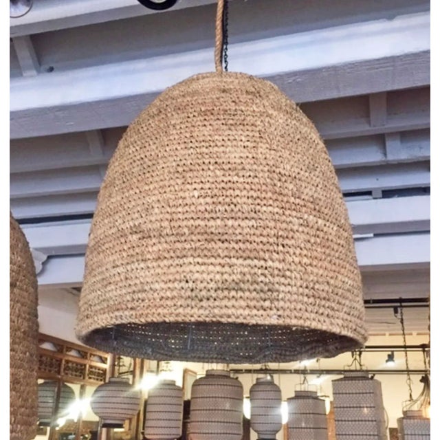 Classic hand woven seagrass bell shaped pendant lantern. Each may have slight variation in handmade form and differences...