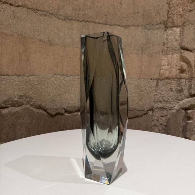 1960s Murano Art Glass Vasesmoky Grey Sommerso Submerged Technique Mandruzzato For Sale - Image 5 of 10