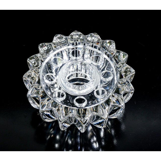 Set of three vmc reims crystal vases. Origin france, period 1980s, brand vmc reims. Materials: crystal. The smaller vase...