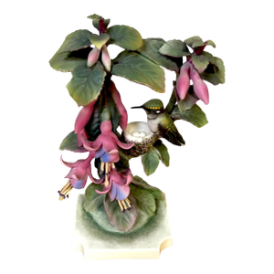 Royal Worcester Ruby Throated Hummingbird by Dorothy Doughty with Custom Crate