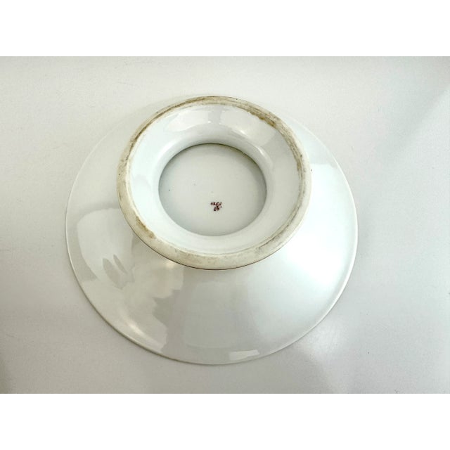 1960s Mid-Century Hand-Painted Japanese Dessert Plates & Stand – Set of 9 For Sale - Image 14 of 16