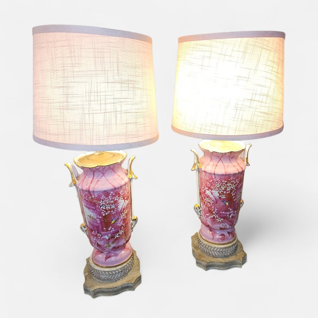 1930s Vintage Pair of Old Paris - a Pair For Sale - Image 5 of 10