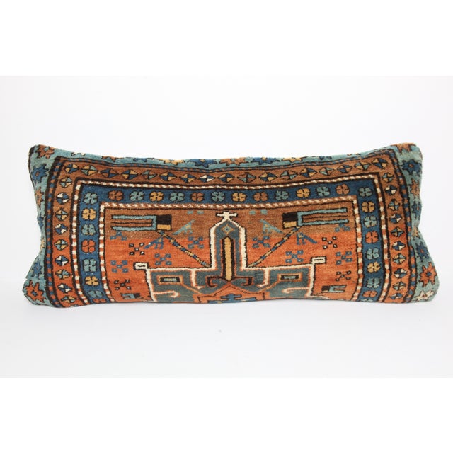 Here i am listing a 100% Handmade double knotted rug pillow cover, made from antique Caucasian Kazak tribal carpet rug....