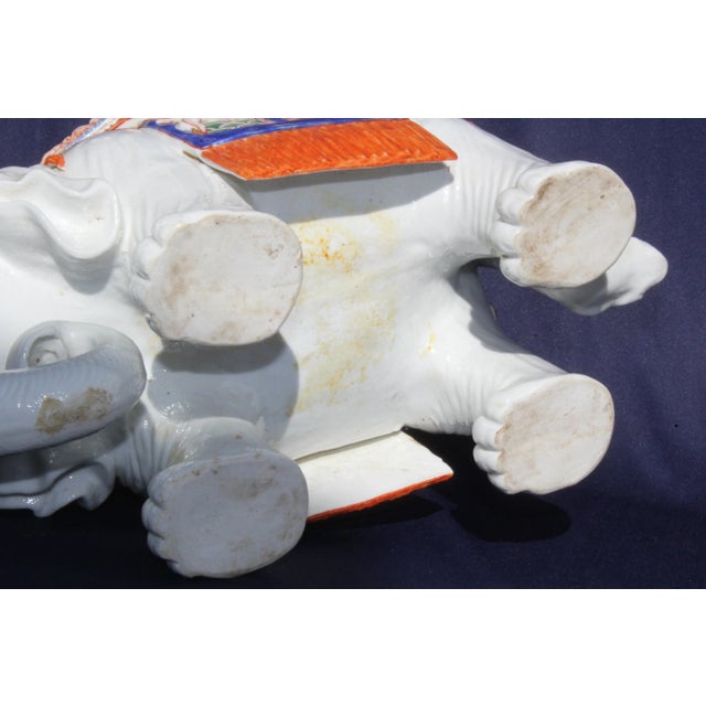 Late 19th Century Chinese Porcelain Elephant For Sale In San Diego - Image 6 of 9