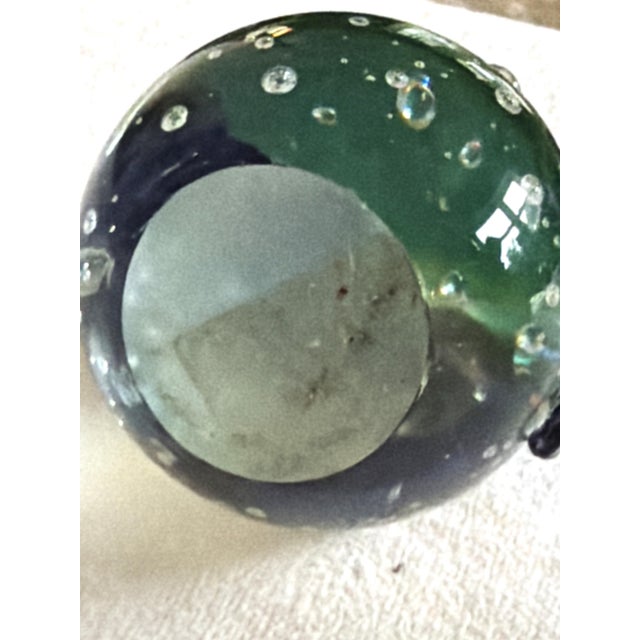 Classic Artisan Heavy Bubble Glass Dolphin Paperweight For Sale - Image 11 of 11