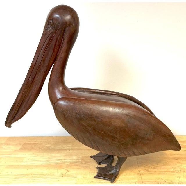 Monumental Art Moderne Bronze Pelican Sculpture, USA, Circa 1940s For Sale - Image 17 of 18