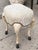 18th C Style Hoof Foot Taboret Footstool W Cut Velvet 1 of 2 Available For Sale In Los Angeles - Image 6 of 6