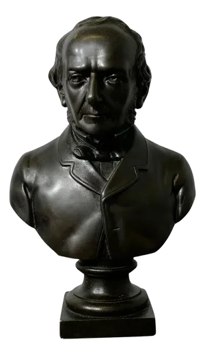 Bronze Finished Spelter Bust of William Ewart Gladstone, 1960s