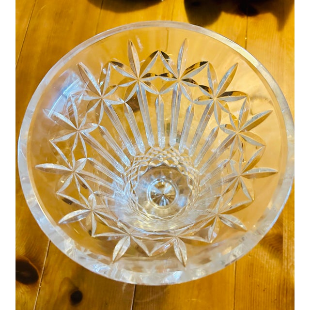 Authentic Waterford Crystal 14” Flared Vintage Vase Heavy Cut Starburst For Sale In Los Angeles - Image 6 of 12