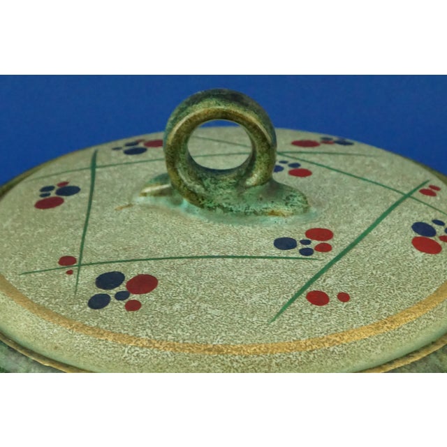 Green 20th Century Futurist Glazed Ceramic Box by the Carstens Tönnieshof Factory, Germany, 1950s For Sale - Image 8 of 18