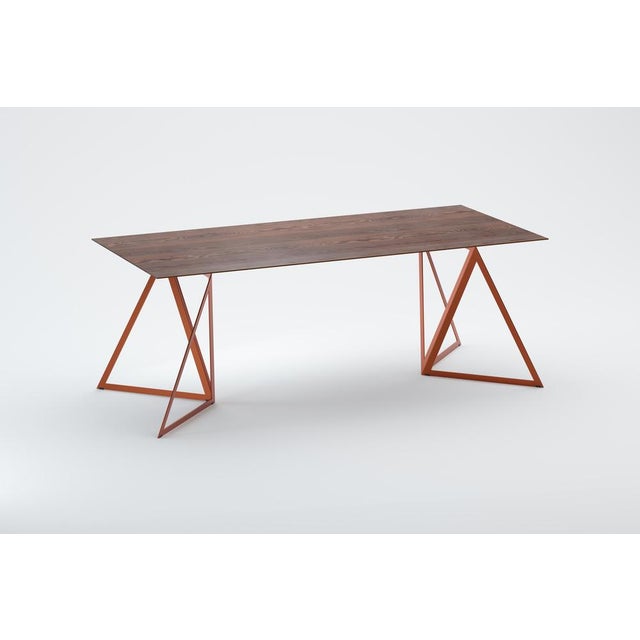 Steel Stand 200 Table in Walnut by Sebastian Scherer For Sale - Image 6 of 17