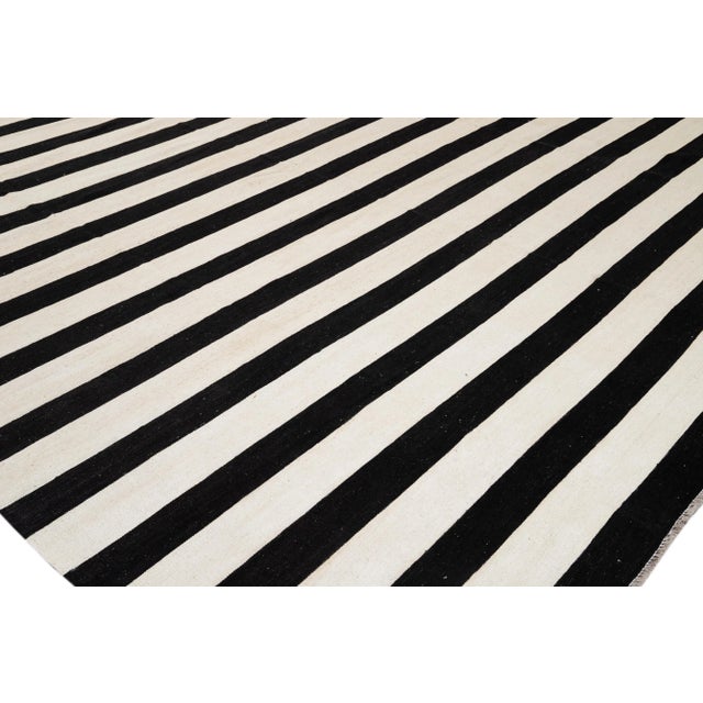 Contemporary Apadana 21st Century Contemporary Striped Kilim Rug For Sale - Image 3 of 11