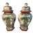 Pair Meiji Reproduction Satsuma 15" Vases With Lids. Bamboo & Bird Designs For Sale