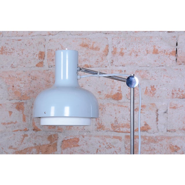 Silver Mid-Century Floor Lamp in Chrome by J. Hůrka for Napako, Czech, 1960s For Sale - Image 8 of 15