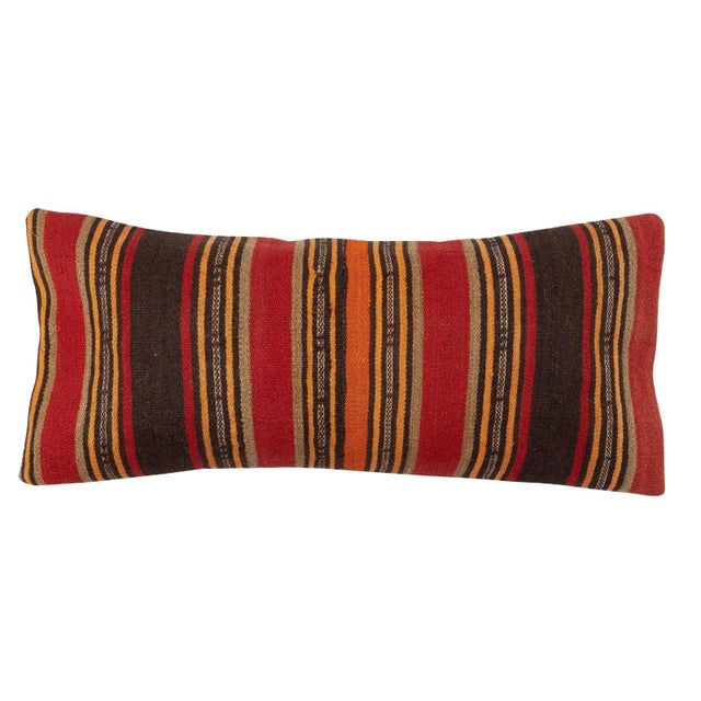 14"x28" SET OF 2 - Handmade Kilim Cushion Covers. A pair of Lumbar Pillow Covers For Sale - Image 4 of 5