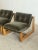 W31 D36 H30 SW26 SD21 SH20.5 These handcrafted lounge chairs anchored by a bold architectural alder base with rounded...