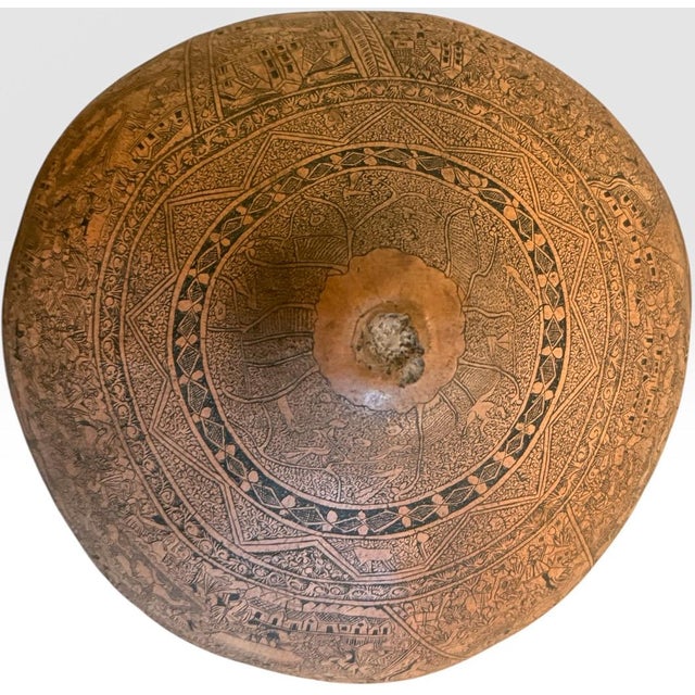 Large Peruvian Folk Art Mate Burilado Hand-Carved Storytelling Gourd An extraordinary masterwork of traditional Latin...